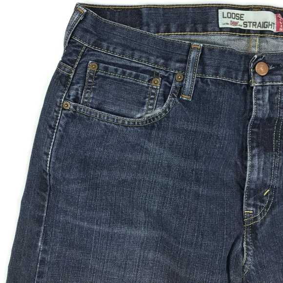 Levi's 569 Loose Straight Fit Denim Jeans Sz 36x31 - Picture 6 of 8